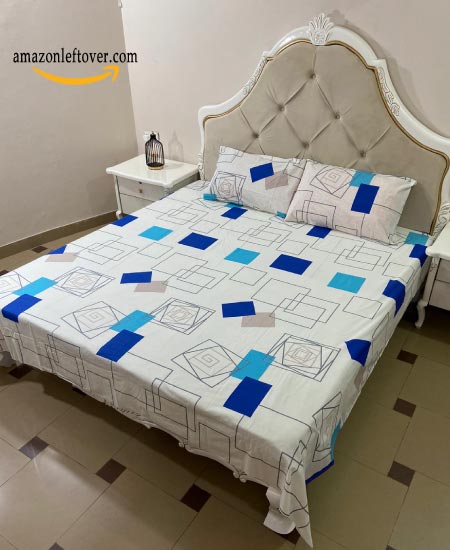 Premium Cotton Elegant Block Bed Sheet
