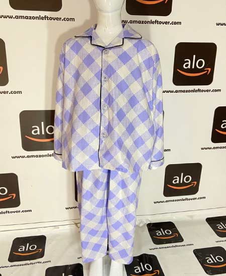 Kid's Purple Check Night Suit
