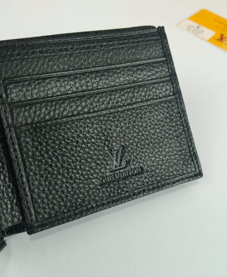 Lou V Leather Men's Wallet Black 05