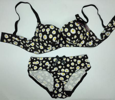 Flora 2PC Bra Black 38