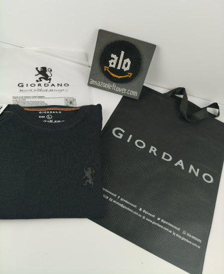 Giordano Black Sweatshirt 3D Logo