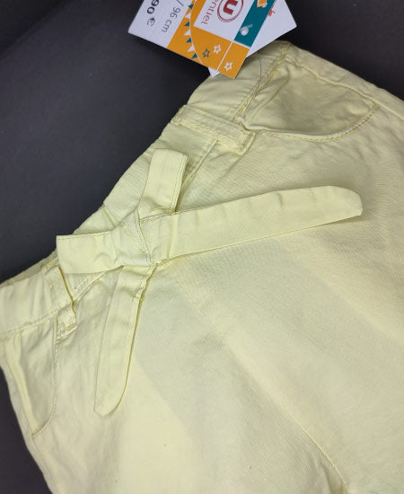Girls Denim Cotton Yellow Shorts