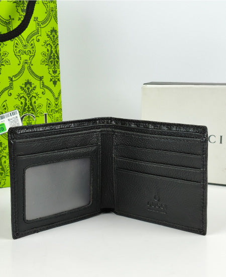 GG Leather Men's Wallet Black 01