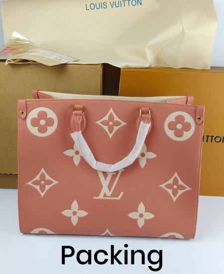 Lou Vton Onthego MM Pink Handbag
