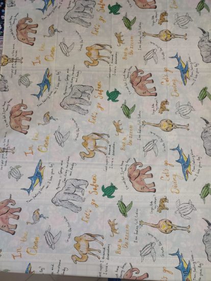 Single bed sheet animals cartoon