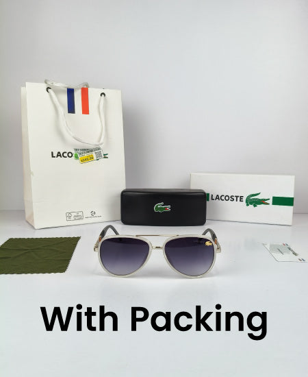 Lacoste Aviator Sunglasses Snow Black