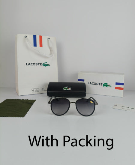 Lacoste Sunglasses Black Sami-Aviator Lac073
