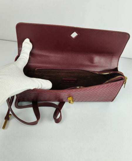 Shoulder Clutch Handbag Maroon