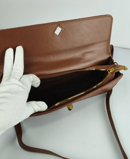 Shoulder Clutch Handbag Brown