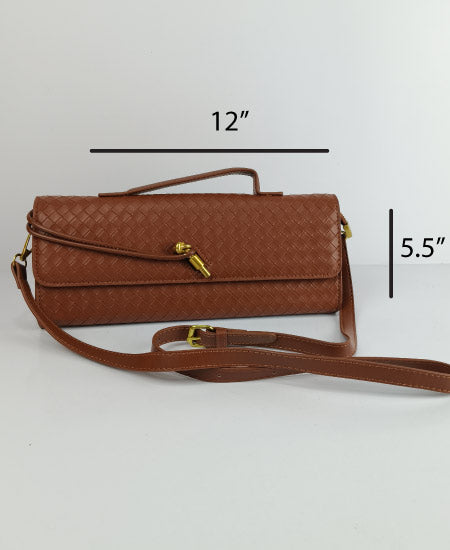 Shoulder Clutch Handbag Brown