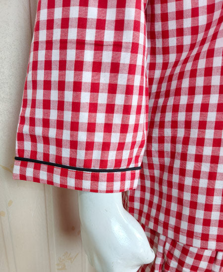 Red Check Zara Men's Night Suit
