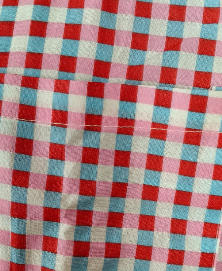 Red-Gray Check Zara Men's Night Suit