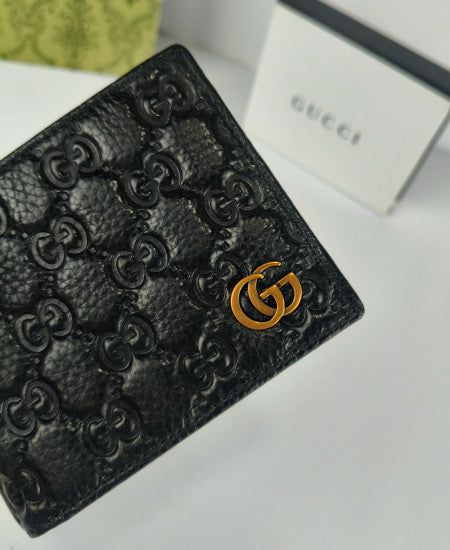 GG Leather Men's Wallet Black 04