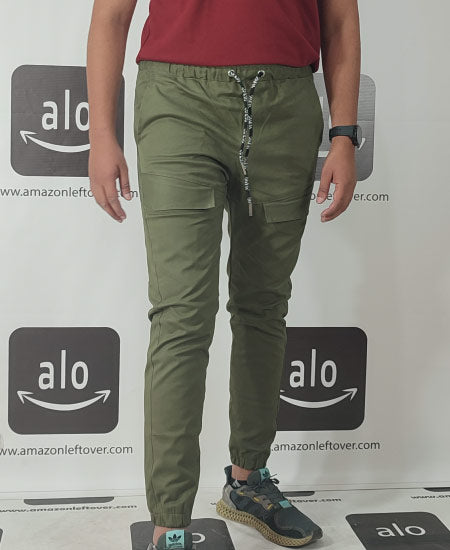 A Za Ra Trousers Khaki Green 6 Pocket