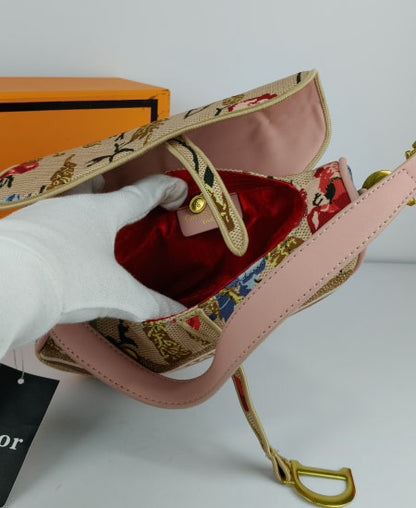 1.9 DI-OR Saddle Jacquard Handbag
