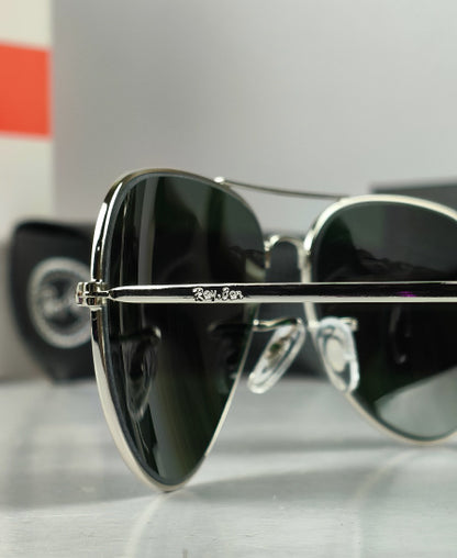1.6 Ry Bn Silver Aviator Sunglasses USA