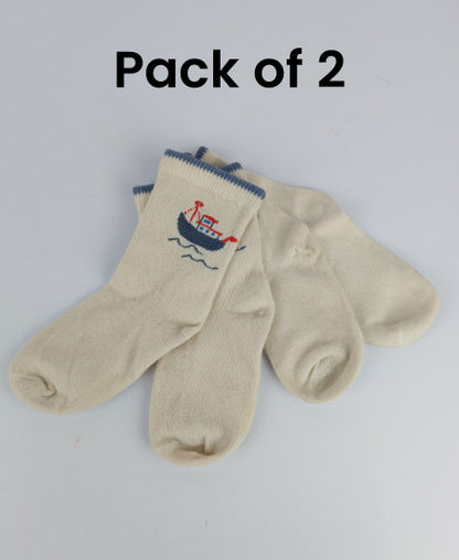 Z Kid's Cotton Winter Socks Pack of 2 (2Y-3Year) D6