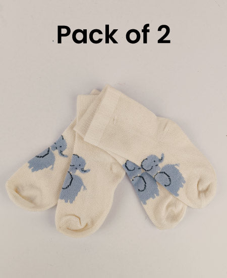 Z Kid's Cotton Winter Socks Pack of 2 (1Year) D20