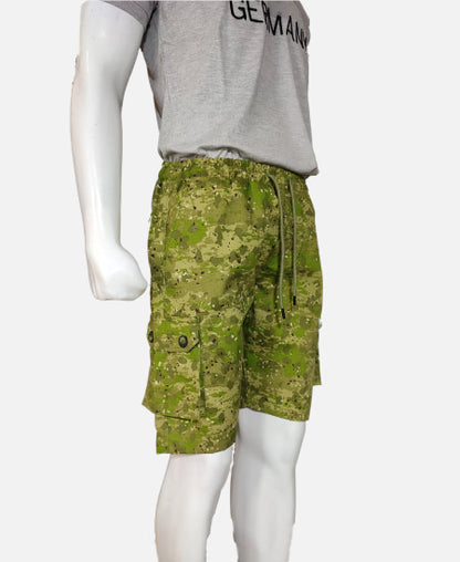 A Zaraa Cotton Shots for Mens Green Army 6