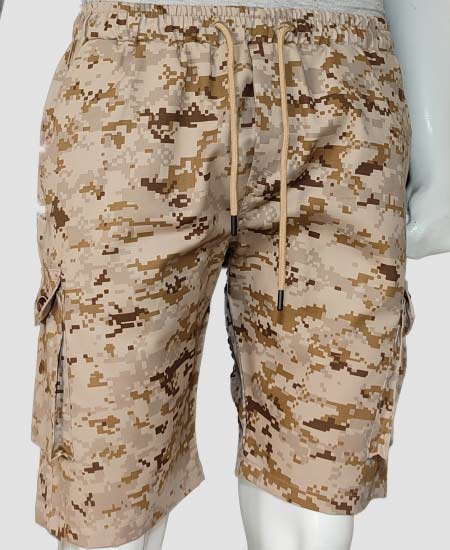 A Zaraa Cotton Shots for Mens Khaki Brown Army 6