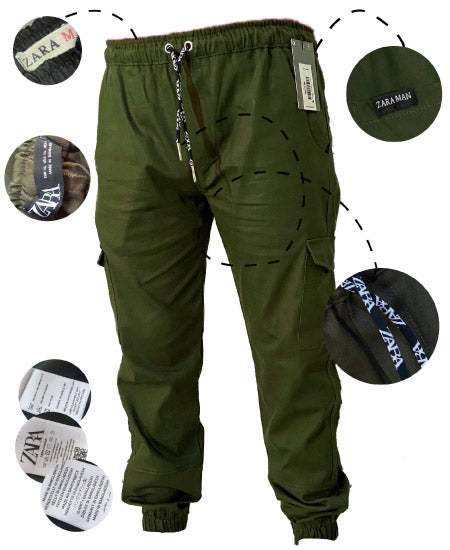 A Zaraa Trousers Olive Green