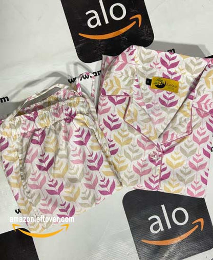 Jungle Pink leaves PJS women's