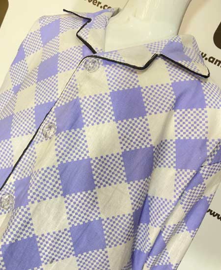 Kid's Purple Check Night Suit