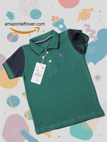 Boys Polo Shirts Flag Green