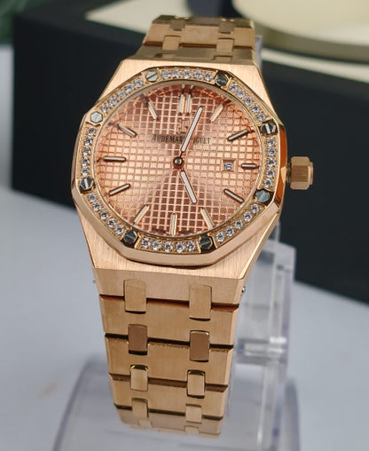 Audemars Piguet Royal Oak 15450ST Rose Gold with Diamond Bezel