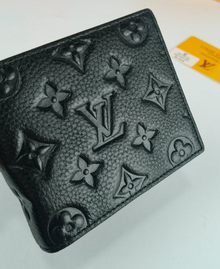 Lou V Leather Men's Wallet Black 05