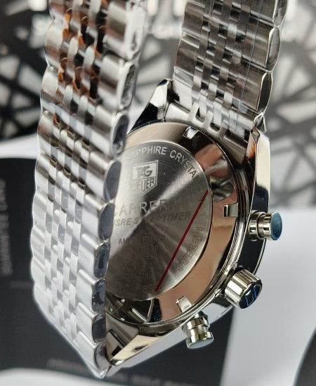 TG Huer Carera Chronograph Skipper Beads-Of-Rice Bracelet CBS2213.FN6002