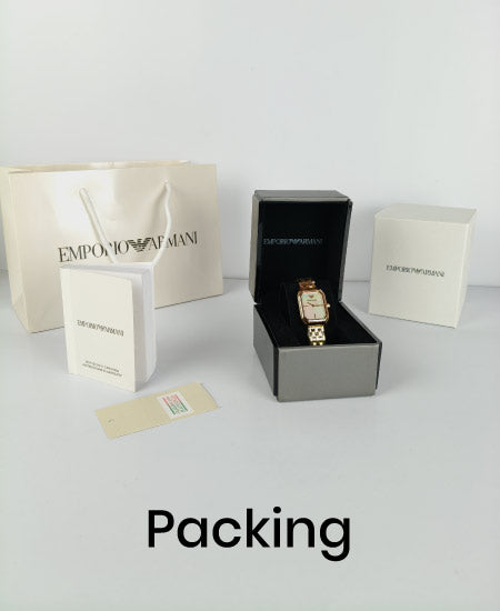 Armani Rose Gold Mother of pearl Ladies Watch AR11147