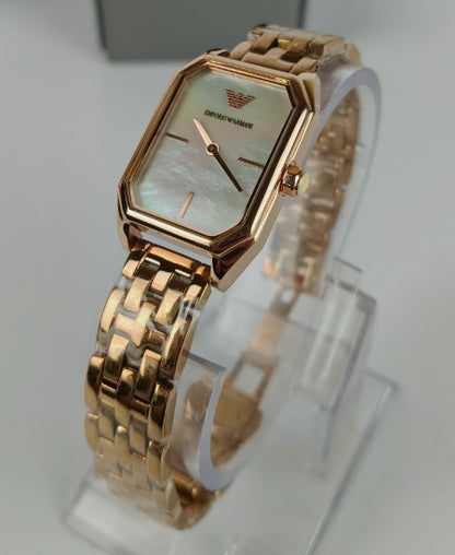 Armani Rose Gold Mother of pearl Ladies Watch AR11147