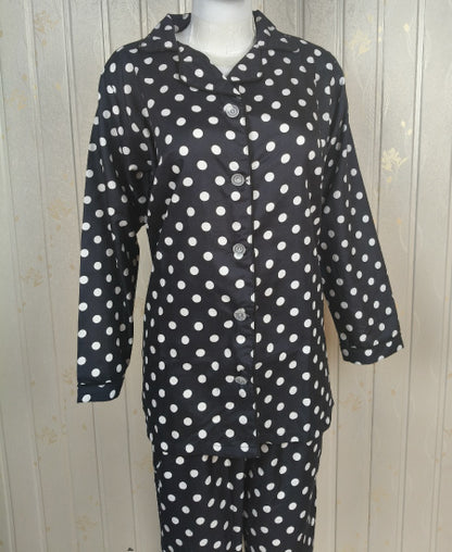 Black Polka Dots Night Suit Zara Women's