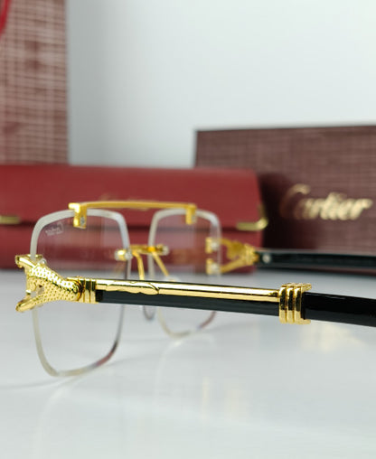 Cartier Golden Black Power Glasses Frame-CRT52