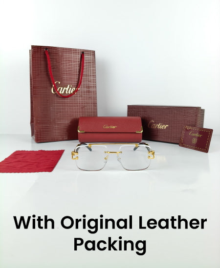 Cartier Golden Black Power Glasses Frame-CRT52
