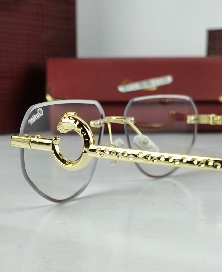 Cartier Power Glasses Golden Iconic Leopard