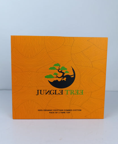 Jungle Tree 100% Organic Cotton Vest Pack of 3
