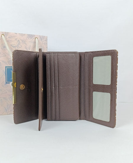 Dior Ladies Wallet Chocolate Brown