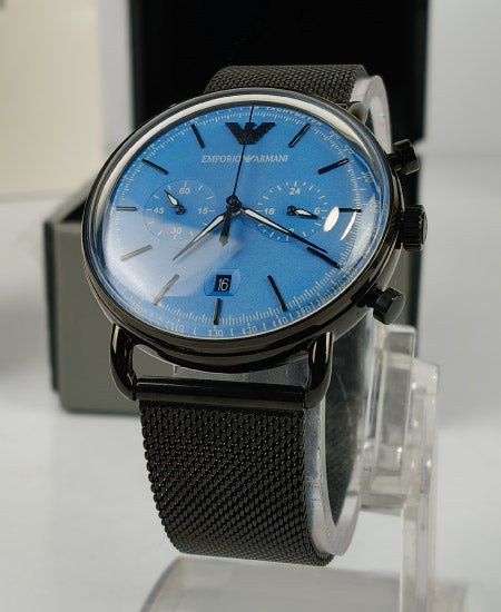 Emporio Armani Aviator Analog Blue Dial Men's Watch-AR11201