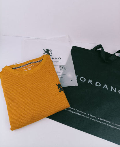 Giordano Mustard Sweatshirt 3D Logo