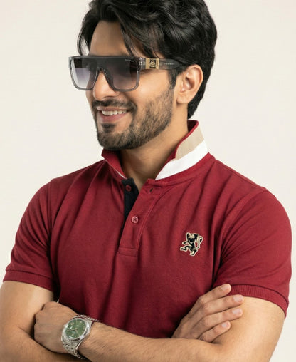 Giordano Polo Shirt Mehroon Small Logo