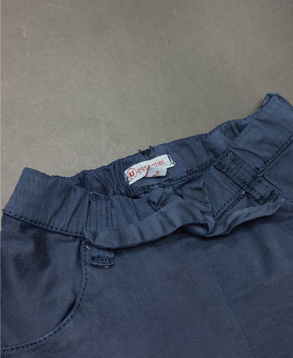 Girls Denim Cotton Navi Blue Shorts