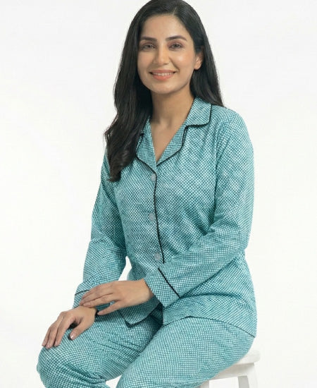 Green Dots Night Suit Zara Women's