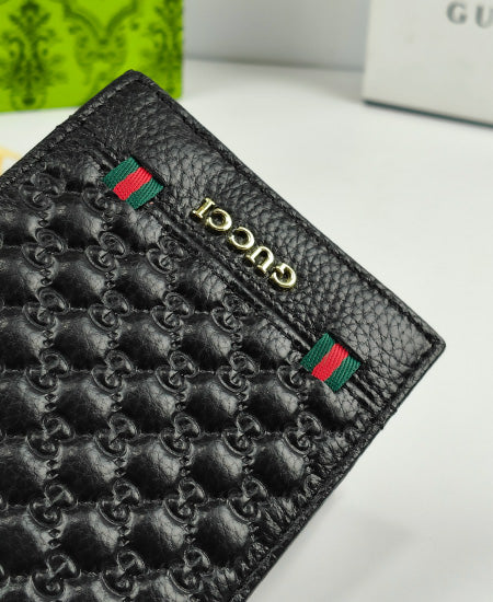 GG Leather Men's Wallet Black 01