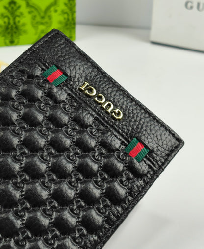 GG Leather Men's Wallet Black 01