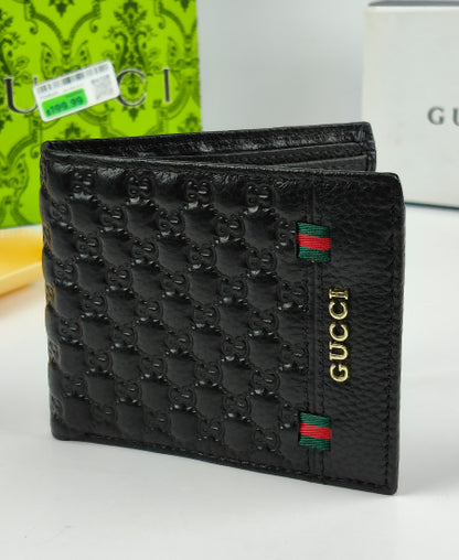 GG Leather Men's Wallet Black 01