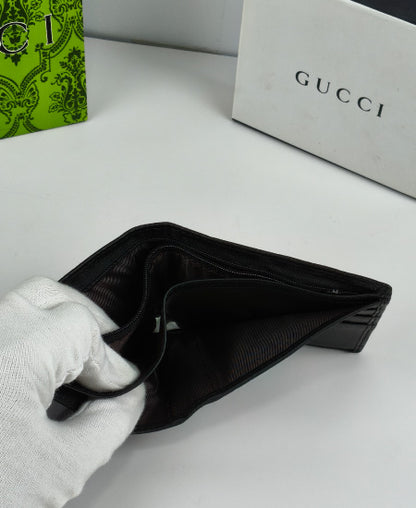 GG Leather Men's Wallet Black 01