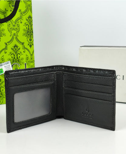GG Leather Men's Wallet Black 01