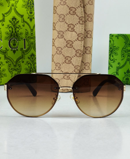 GG Sunglasses Golden Brown Sami Round GG22